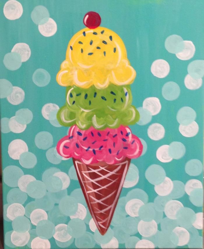 Kid's Paint & Snack Ice Cream Cone